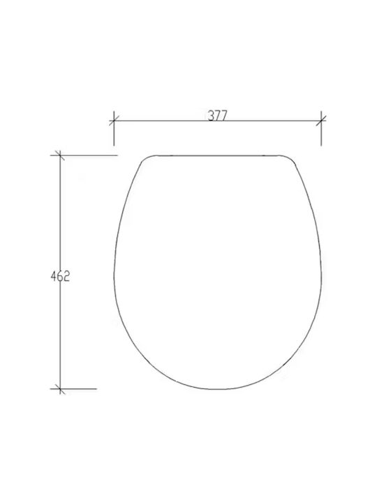 Tema Καπάκι Λεκάνης Πλαστικό 46.2x37.7cm Λευκό