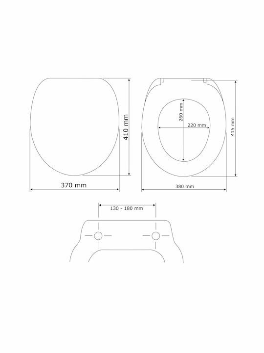 Wenko Prima Capac WC Plastic 41x37cm Alb