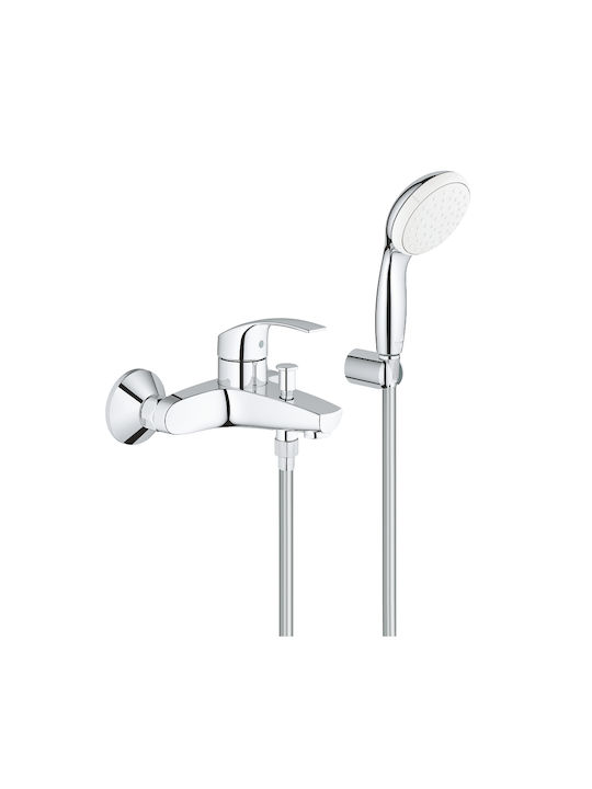 Grohe Eurosmart Mixing Bathtub Shower Faucet Complete Set Silver
