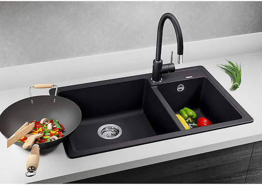 Blanco Legra 8 526224 Drop-In Chiuvetă Stânga din Granit Sintetic L78xW50cm Antracit