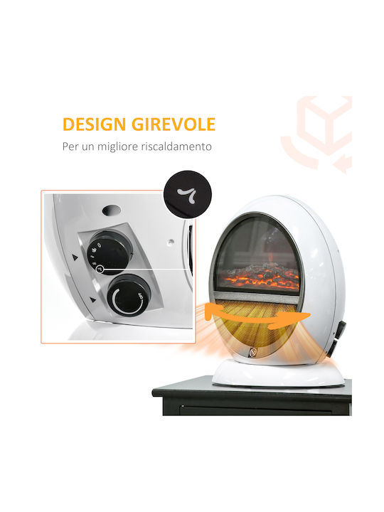 HomCom Επιδαπέδιο Ηλεκτρικό Τζάκι 1500W 18x35cm
