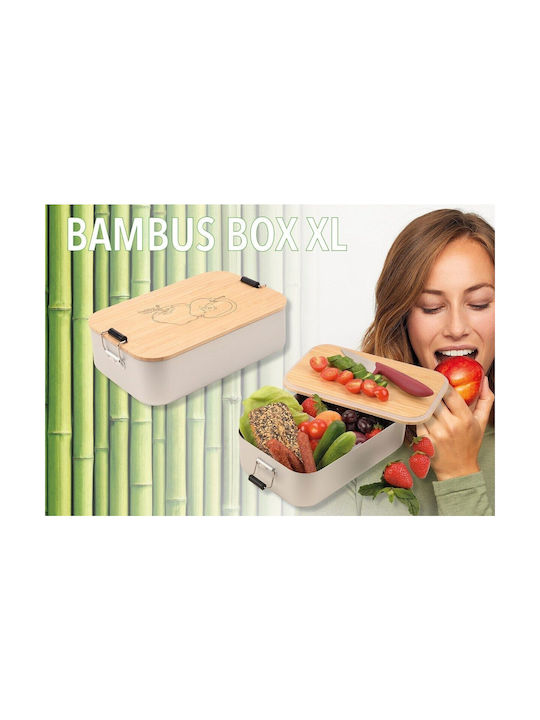 Troika Bamboo Lunch Box Silver 23.6x14.7cm