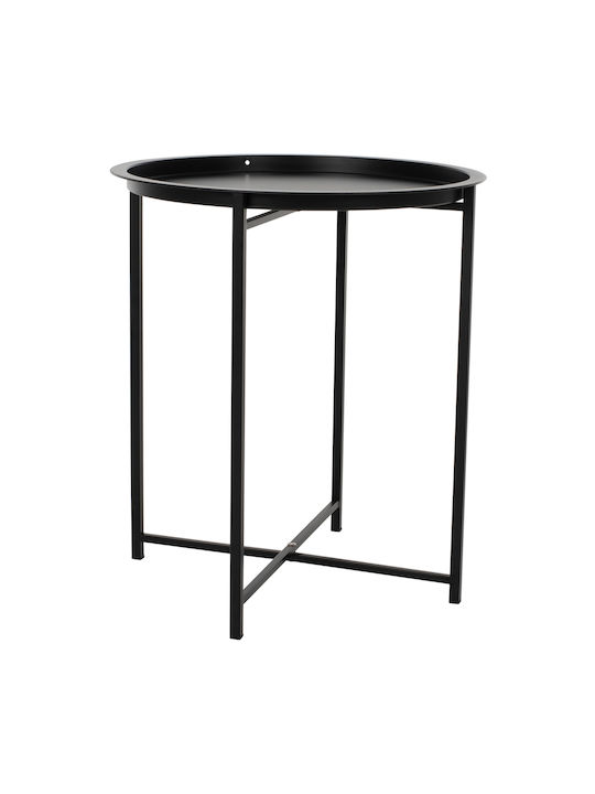 Samuel Auxiliary Outdoor Free Standing Metal Table Black 46x46x52cm