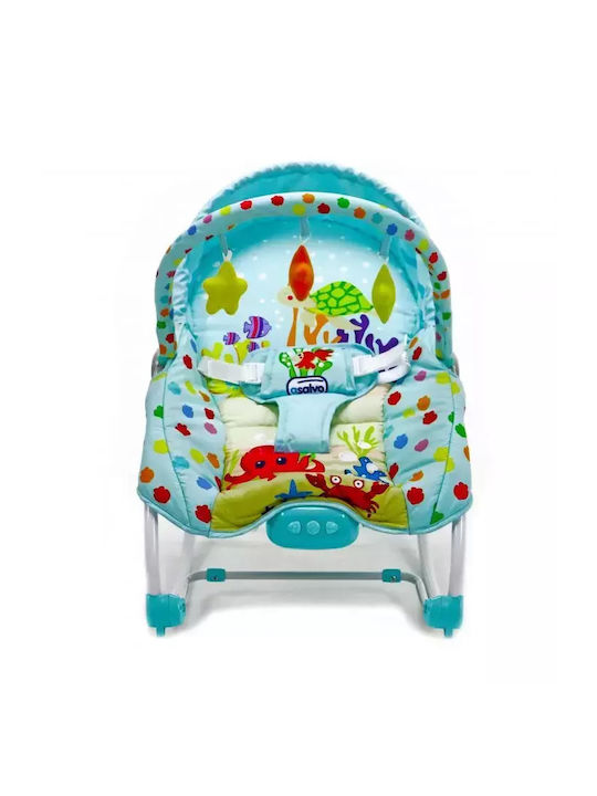 Asalvo Electric Baby Relax Swing Evo+ with Music and Vibration Ocean Blue for Child up to 9kg