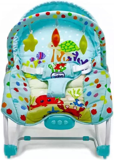 Asalvo Electric Baby Relax Swing Evo+ with Music and Vibration Ocean Blue for Child up to 9kg