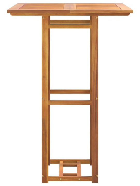 Bar-Tisch für Kleine Außenbereiche aus Akazie Braune 75x75x110cm