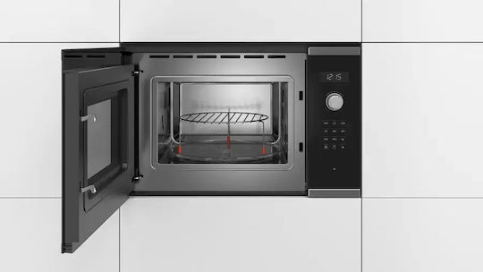 Bosch Εντοιχιζόμενος Φούρνος Μικροκυμάτων με Grill 25lt Μαύρος