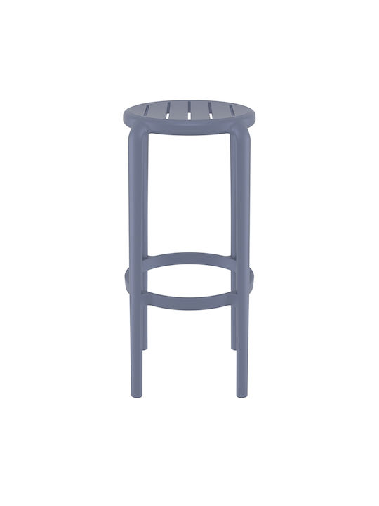 Hocker für Bar Für den Außenbereich aus Polypropylen Tom 75 Dark Grey 1Stück 36x36x75cm