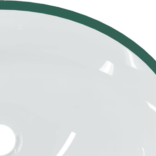 vidaXL Countertop Sink Glass 50x37x14cm Transparent