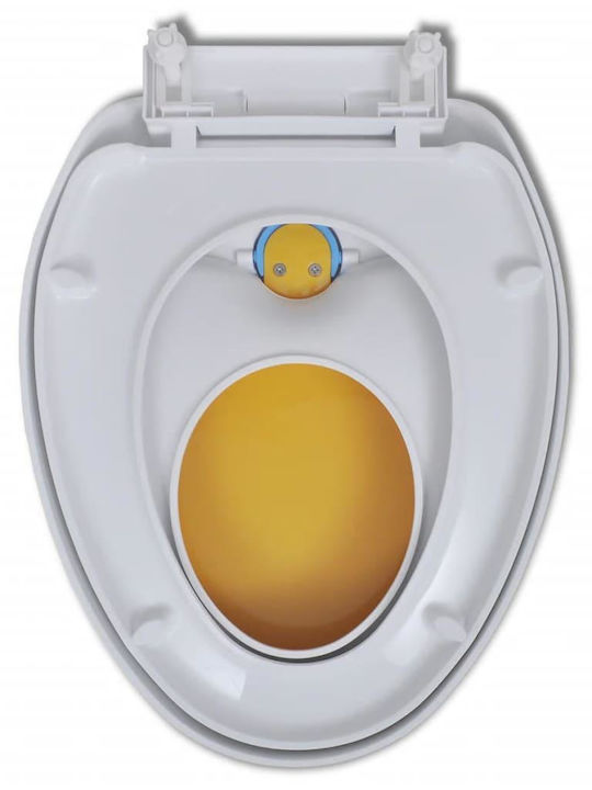 vidaXL Toilet Seat Soft Close Plastic 48.5x36.5cm White
