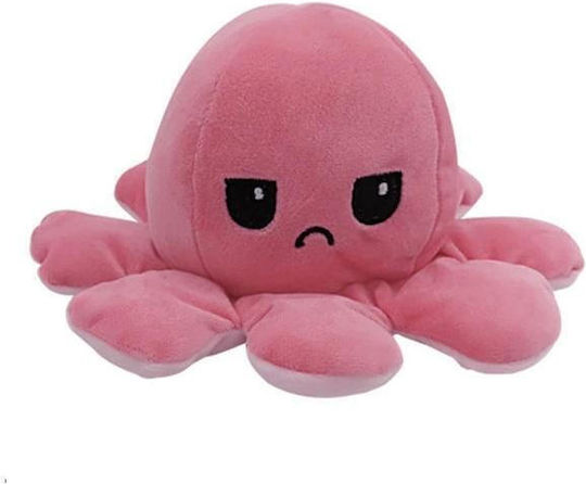 Plush Reversible Octopus Pink/Coral 12 cm