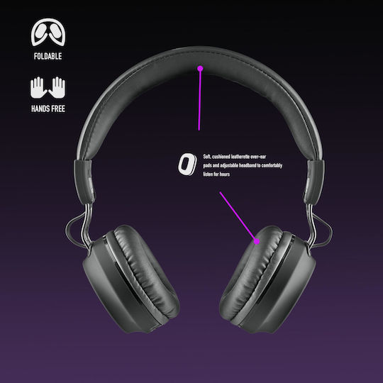 NGS Artica Chill Fără fir / Cu fir Over Ear Căști cu 25 ore de Funcționare Negre