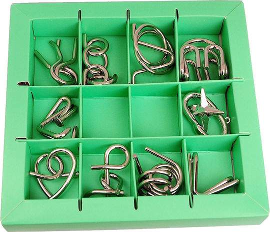 Eureka 10 Puzzles Metal Riddle Green for 8+ Years 473357