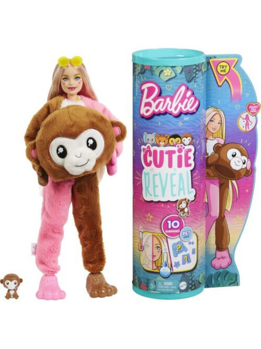 Παιχνιδολαμπάδα Cutie Reveal Μαϊμουδάκι για 3+ Ετών Barbie
