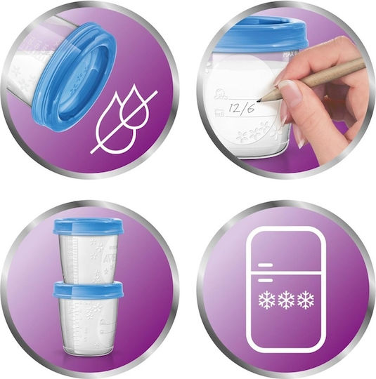 Philips Δοχεία Αποθήκευσης Μητρικού Γάλακτος 180ml 10τμχ