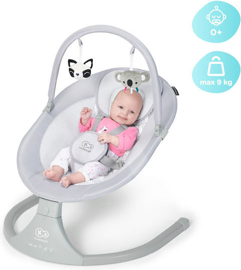 Kinderkraft Ηλεκτρικό Relax Μωρού Luli με Μουσική Grey για Παιδί έως 9kg