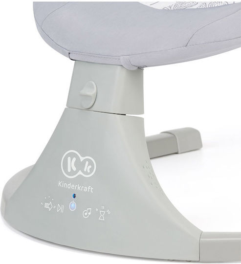 Kinderkraft Ηλεκτρικό Relax Μωρού Luli με Μουσική Grey για Παιδί έως 9kg