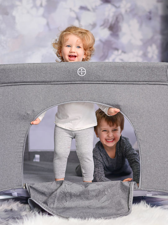 Lorelli Happy Game Zone Cool Park with Mattress Grey Star 100x100cm