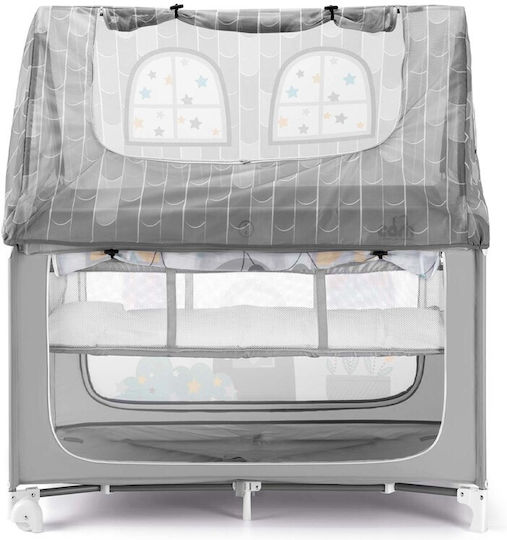 Cam Loc de joacă 2 Nivele cu Saltea Bej 128.5x73cm