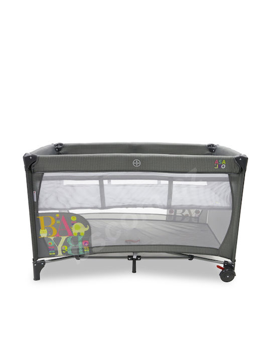 Asalvo Smooth Laufstall 2 Ebenen Gray 125x65cm
