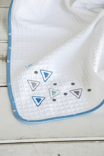 Nima Blanket Cot Blob Waffle White 110x140cm