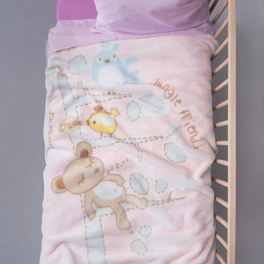 Palamaiki Одеяло Детско легло Bebe Velour BV722 Велур Бежов 110x140см.