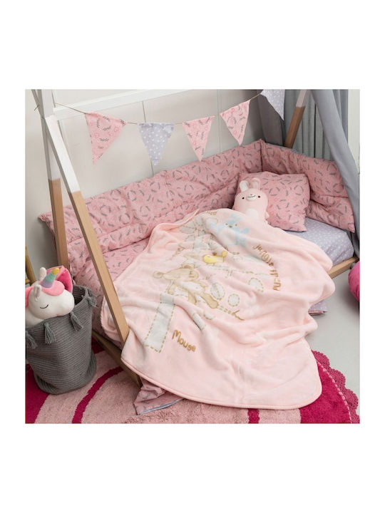 Palamaiki Blanket Cot Bebe Velour BV722 Velvet Beige 110x140cm