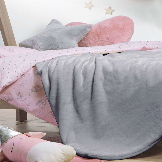 Nef-Nef Homeware Κουβέρτα Αγκαλιάς & Λίκνου Hug Fleece Λιλά 80x110εκ.