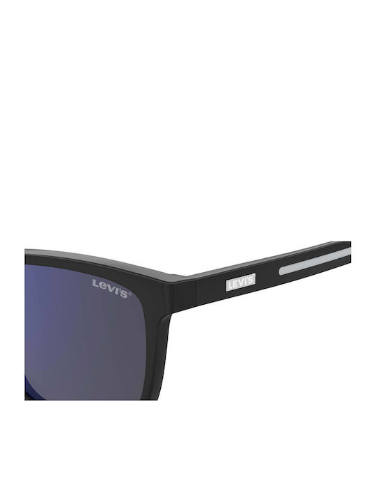 Levi's Men's Sunglasses with Black Plastic Frame and Blue Mirror Lens LV5027/S 807/XT
