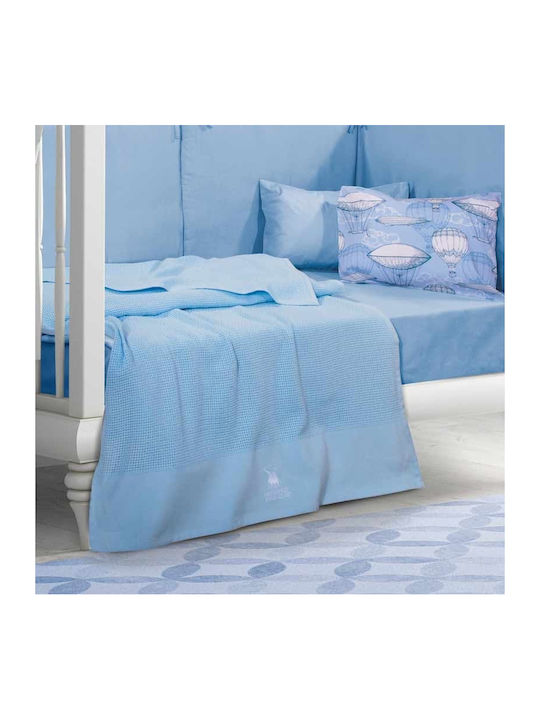 Greenwich Polo Club Blanket Cot 2964 Knitted Light Blue 110x150cm