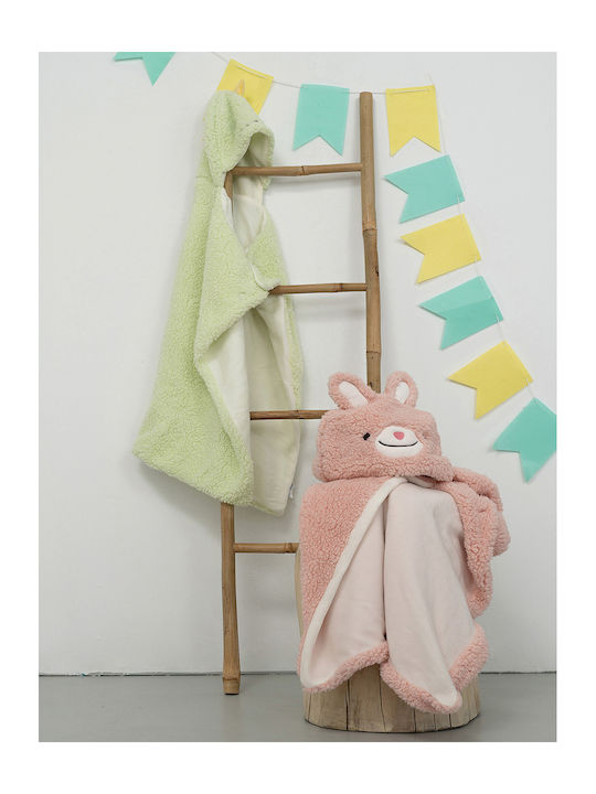 Palamaiki Κουβέρτα Αγκαλιάς & Λίκνου New Baby NB0131 Fleece Πράσινη 70x100εκ.
