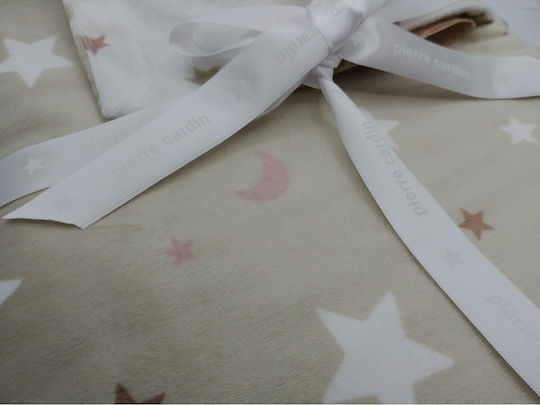 Pierre Cardin Blanket Spanish Nursery Swaddling Blankets Soft Plus Moon Fleece Beige 80x110cm