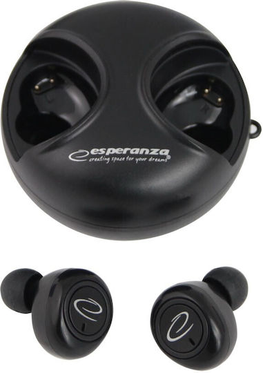 Esperanza EH228K In-ear Bluetooth Handsfree Căști cu Carcasă de Încărcare Negru