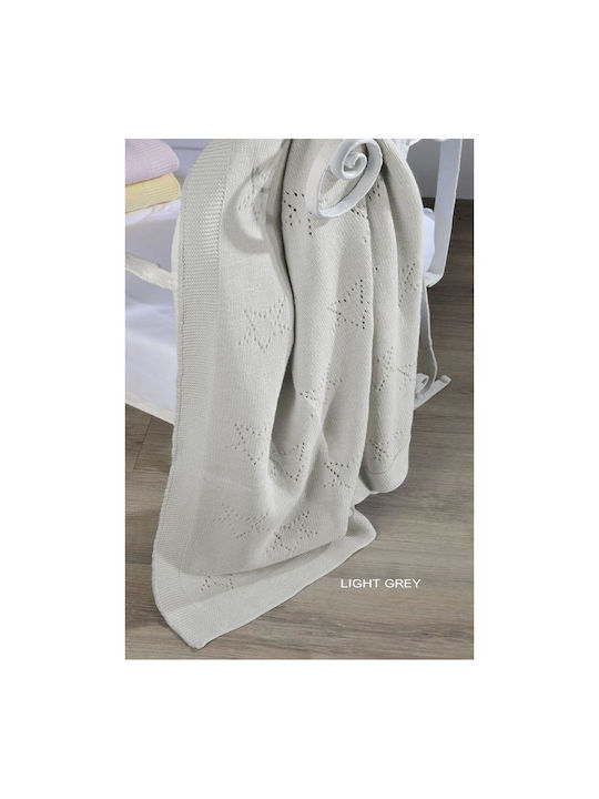 Down Town Home Blanket Cot 449 Knitted Gray 90x120cm