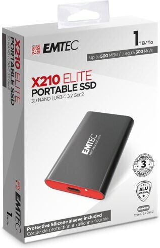 Emtec X210 Elite USB-C External 2.5" SSD 1TB Black