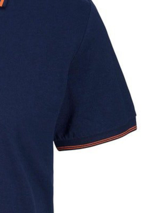 Jack & Jones Herren Kurzarmshirt Polo Marineblau