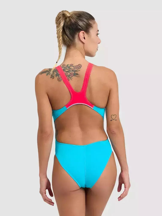 Arena Tech Solid Athletic One-Piece Swimsuit Ciel