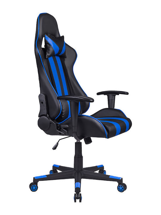 Fylliana Sar12 Scaun Gaming Din piele ecologică cu Brațe Reglabile Negru/Albastru