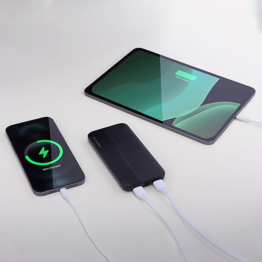 Wozinsky WPBWE1 Power Bank 10000mAh 10W с 2 USB-A порта и USB-C порт Черен