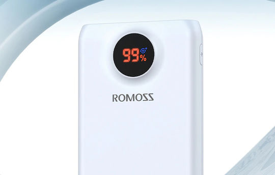 Romoss SW20PF Power Bank 20000mAh 22.5W με 2 Θύρες USB-A και Θύρα USB-C Power Delivery Λευκό