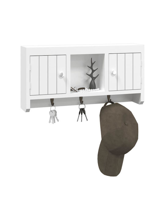 vidaXL Wall Key Holder Wooden 3 positions 40x8.5x20cm