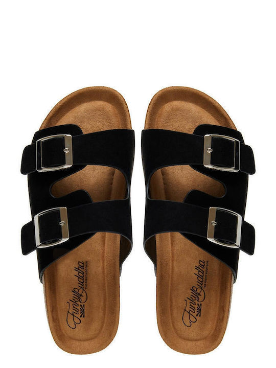 FBL007-10108 Flache Sandalen für Damen in Schwarz Farbe
