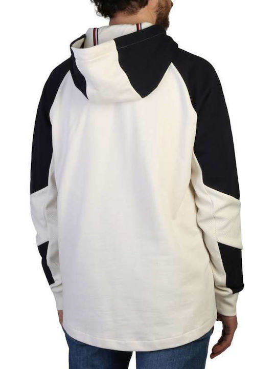 Tommy Hilfiger Men's Sweatshirt with Hood and Pockets White