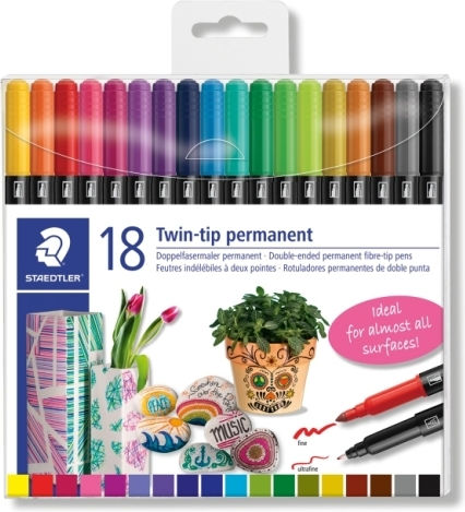 Staedtler Marsgraphic Duo Markere de Desen 3mm Set 18buc