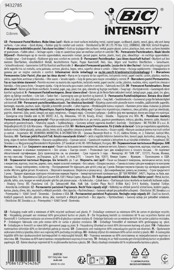 BIC Marking Pastel Ανεξίτηλοι Μαρκαδόροι Παστέλ Σετ 5 χρώματα