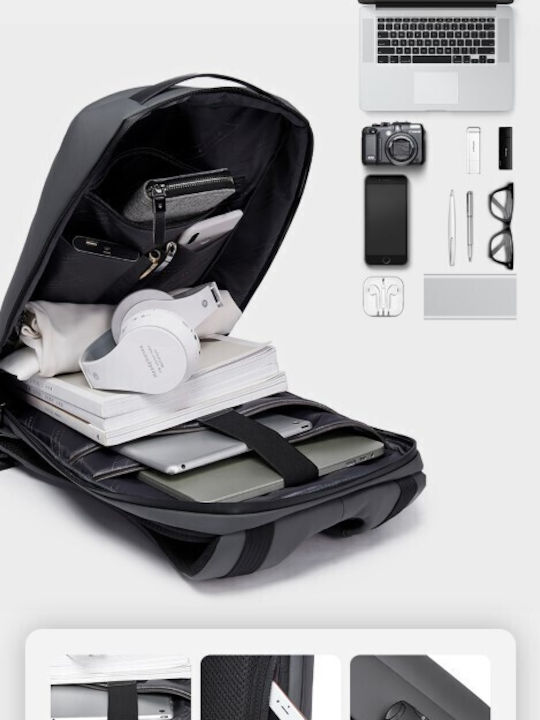 Bange Waterproof Laptop Backpack for 15.6" Laptop with USB Port in Gray Color 22188