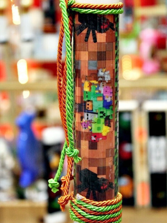 Πασχαλινή Λαμπάδα Minecraft Στρογγυλή Minecraft 25εκ. (Διάφορα Σχέδια)
