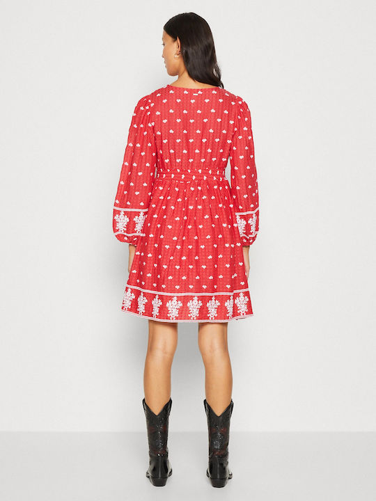 Pepe Jeans Batia Sommer Mini Kleid Rot