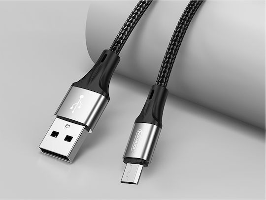 Joyroom S-1030N1 Braided USB 2.0 to micro USB Cable Μαύρο 1m