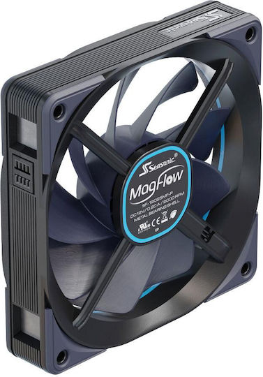 Seasonic MagFlow 1225 Case Fan 120mm (2000rpm / 66.33cfm) Χωρίς Led Φωτισμό και Σύνδεση 4-Pin PWM